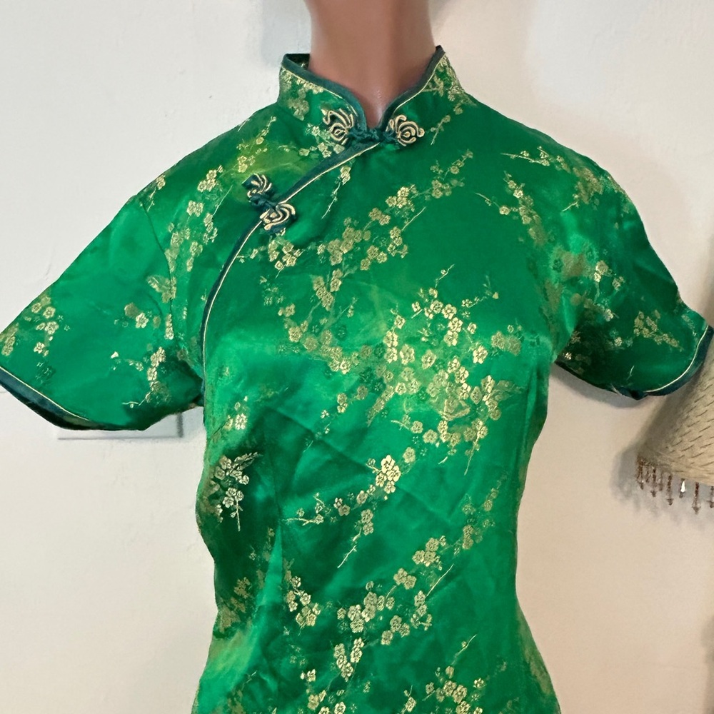 Vintage Green Asian Maxie Dress